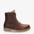 P03 Aviator Igloo botas de piel con forro interior de pelo natural. castaño