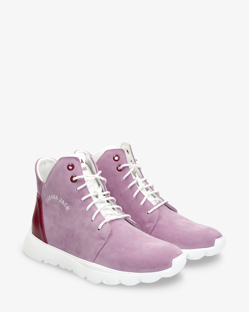 Jayla sneakers de piel con forro interior de piel. lila